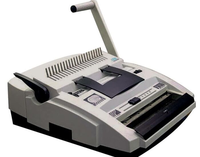 Elektrický kombinovaný vázací a děrovací stroj DSB CW-4500 | Prodej vázacích strojů