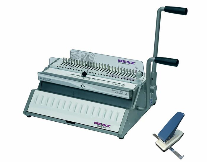 Dvoupákový celokovový děrovací a vázací stroj RENZ SRW-360 / SRW Calendar set | Prodej vázacích strojů